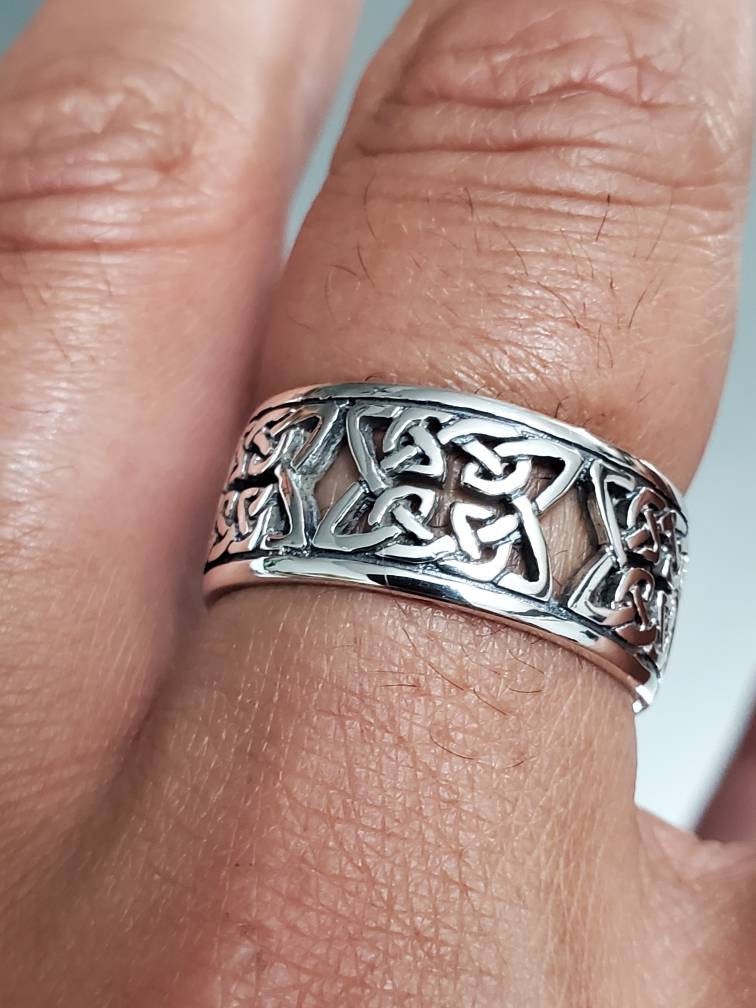 Celtic Design Sterling Silver 925 Band