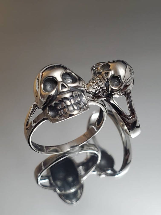 Large Skull Sterling Silver Ring 925 Ring