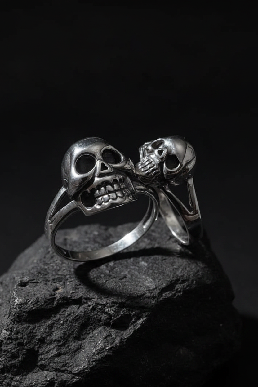 Large Skull Men's Ring – 925 Sterling Silver