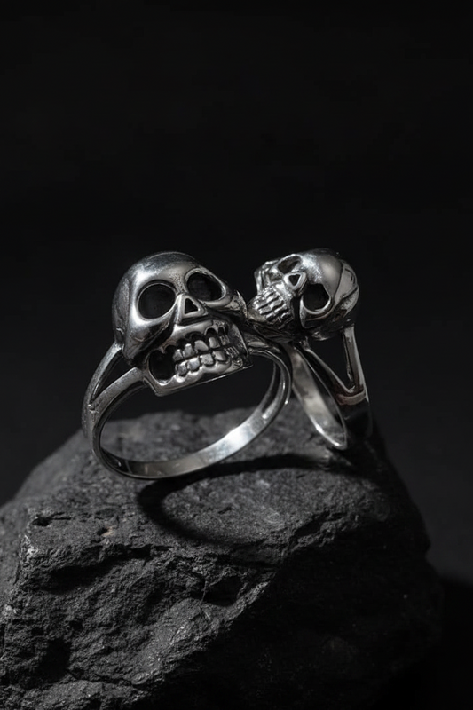 Large Skull Sterling Silver Ring 925 Ring