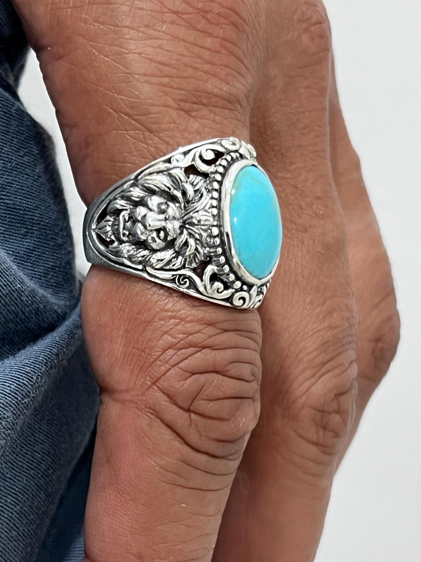 Roaring Lion Turquoise Ring