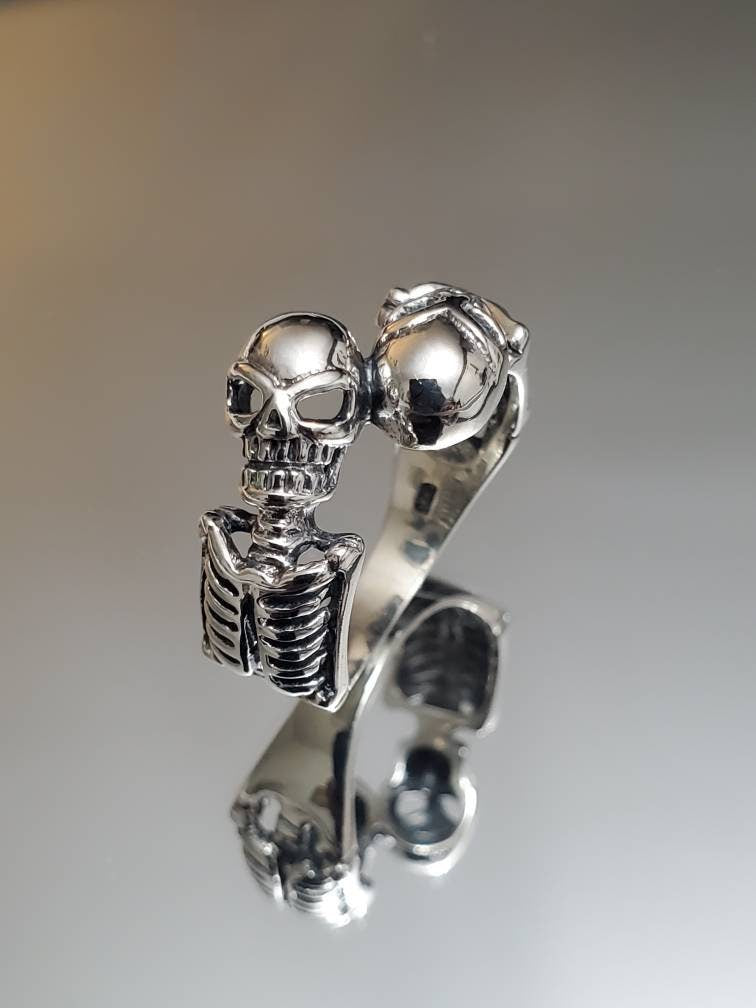 Skeleton Sterling Silver Ring