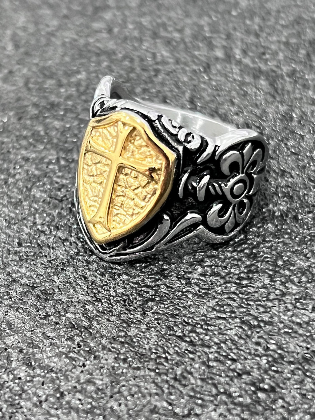 Cross Men's Ring – Stainless Steel