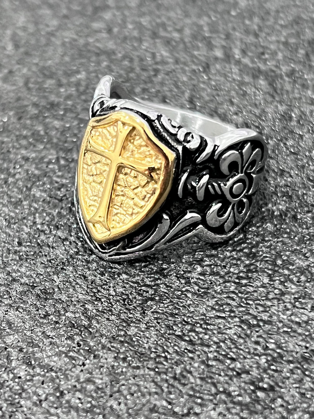 Cross Men's Ring – Stainless Steel
