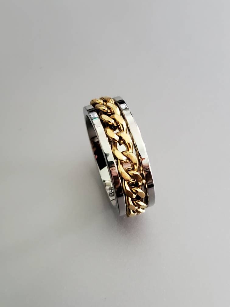 Two Tone Spinner Ring