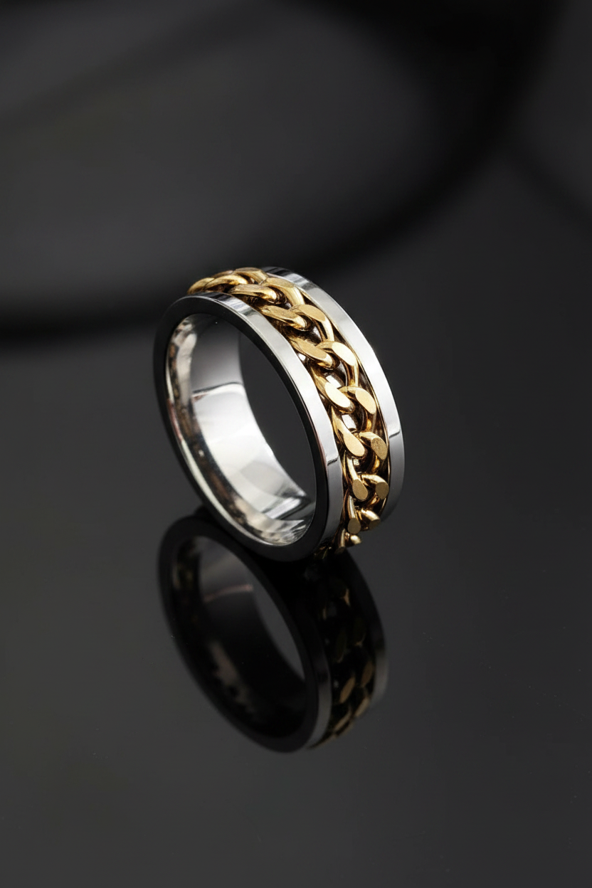 Two Tone Spinner Ring