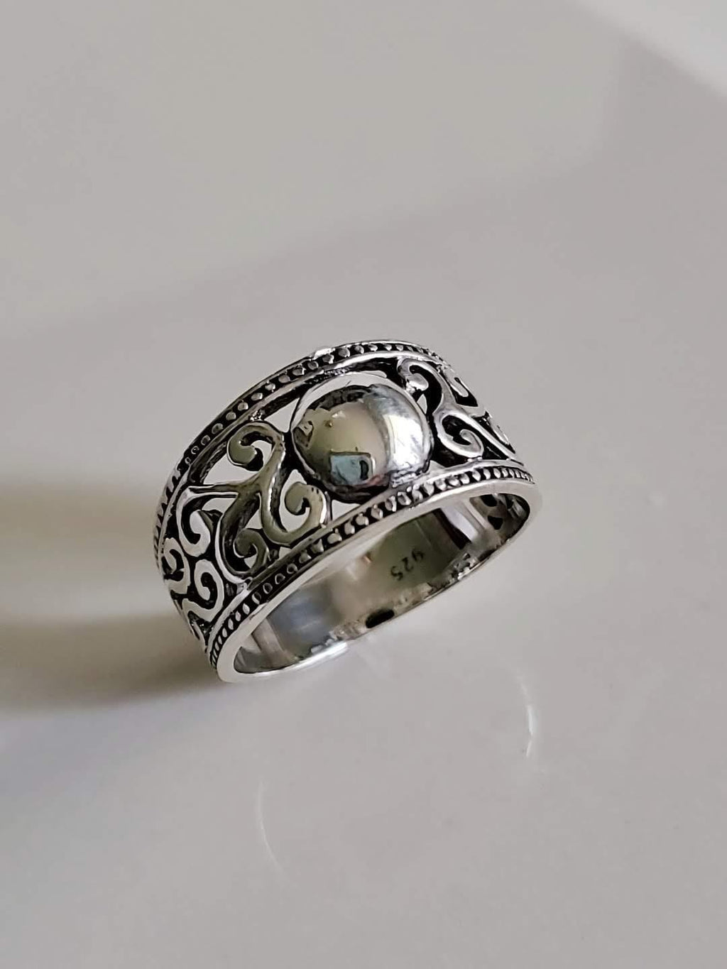 Bali Dome Statement Ring – Sterling Silver