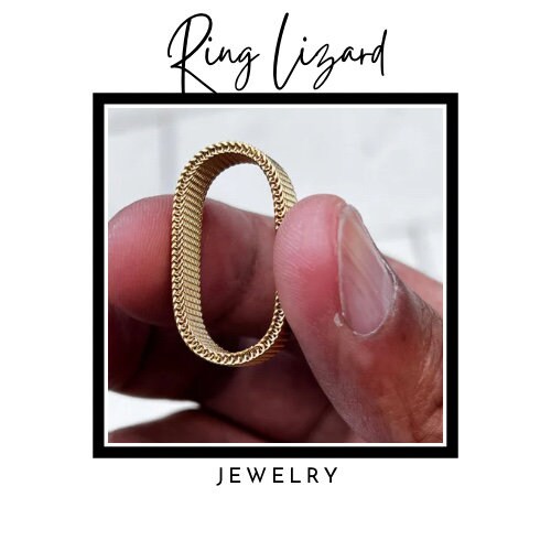 Gold Color Mesh Wedding Band – 8mm Width