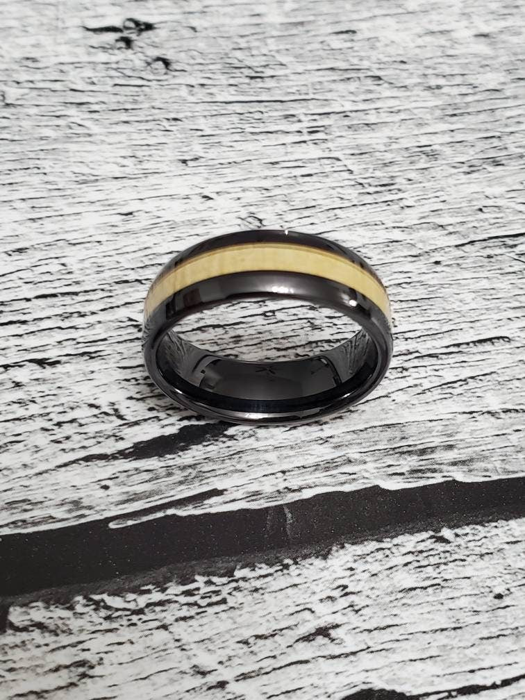 Black Tungsten Band Ceramic