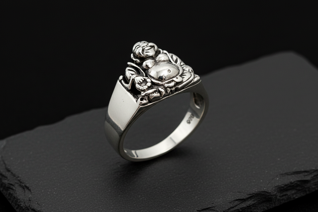 Sterling Silver 925 Buddha Ring