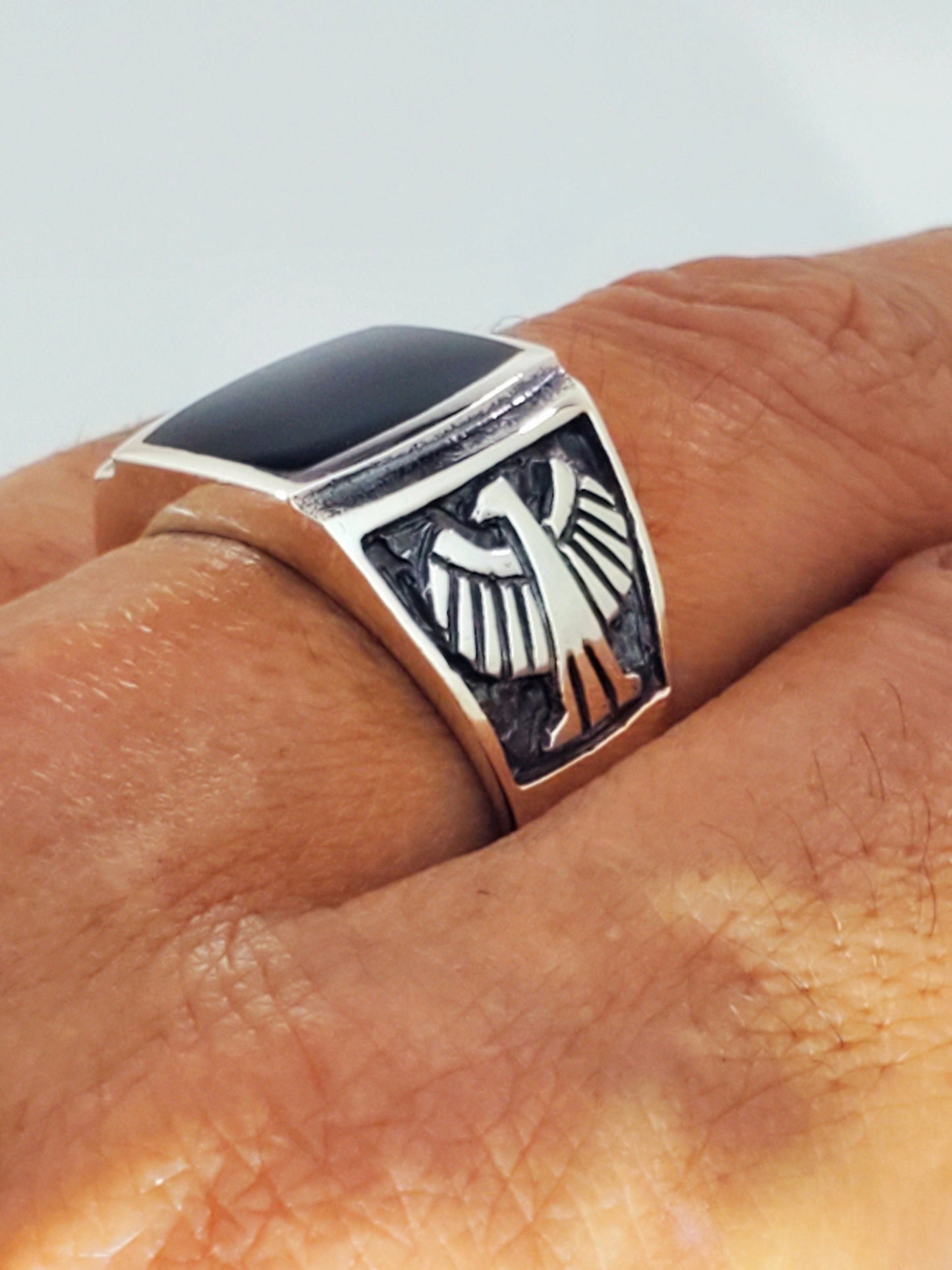 Onyx Kingsman Eagle Ring