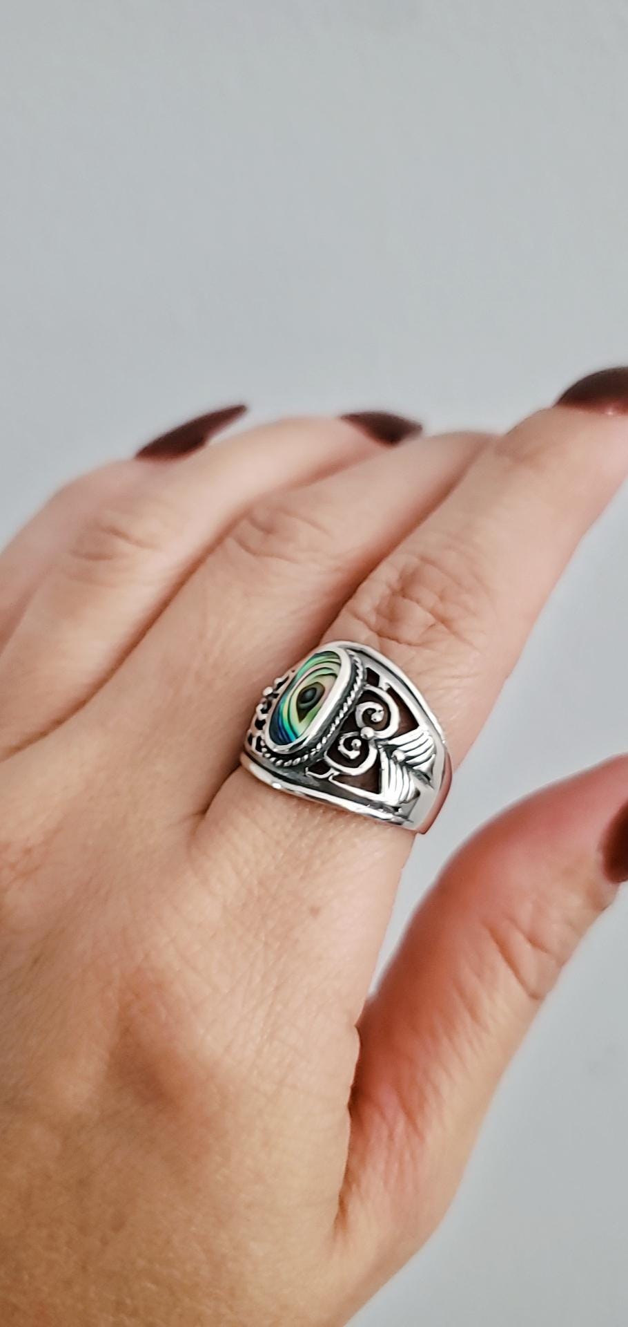 Abalone Women's Ring – Sterling Silver