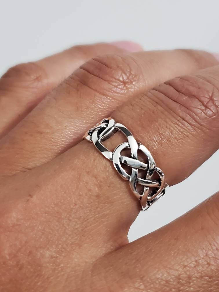 Celtic Sterling Silver Men's Ring