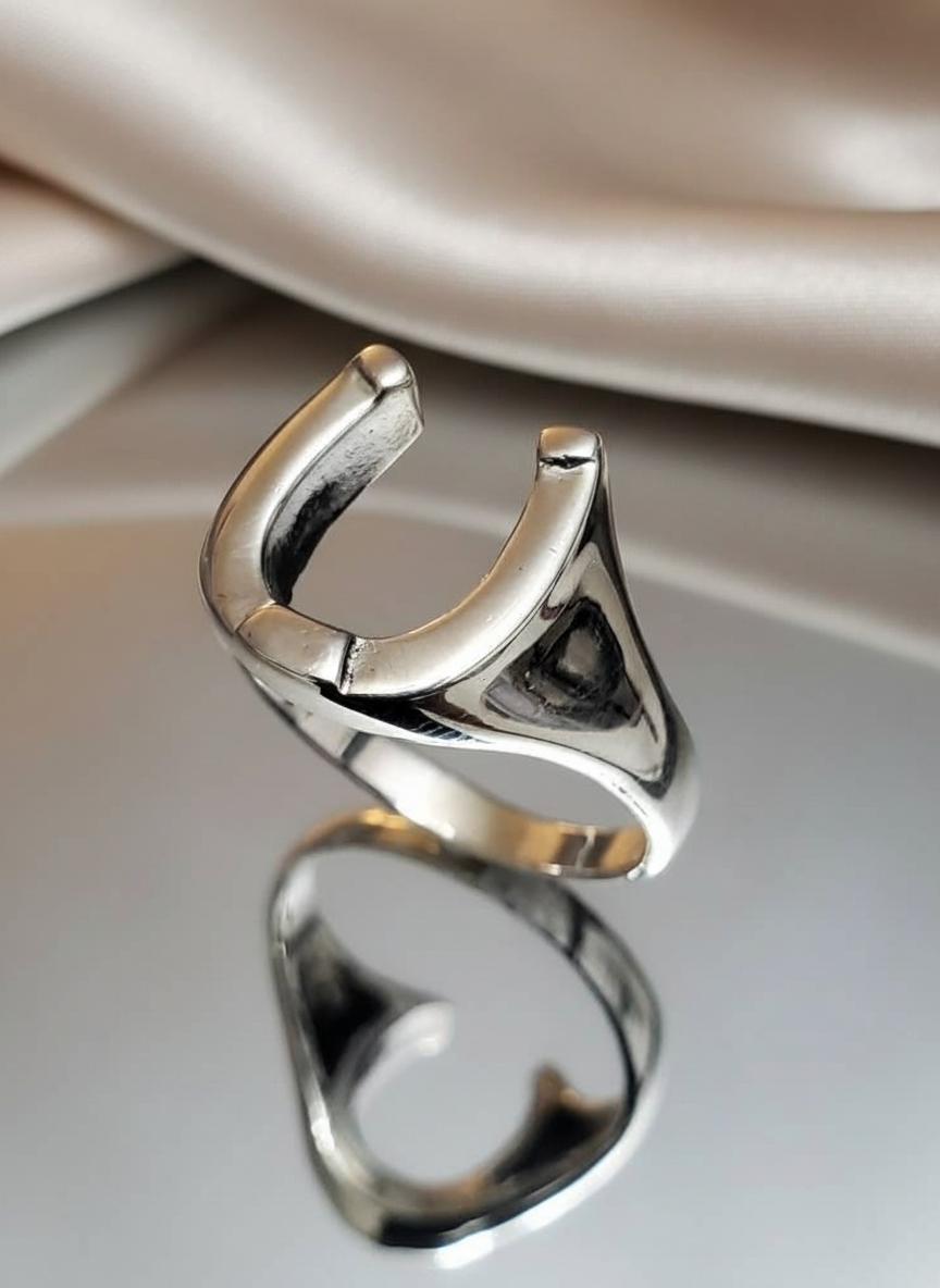 Horse Shoe Ring Lucky Horseshoe Equestrian Ring