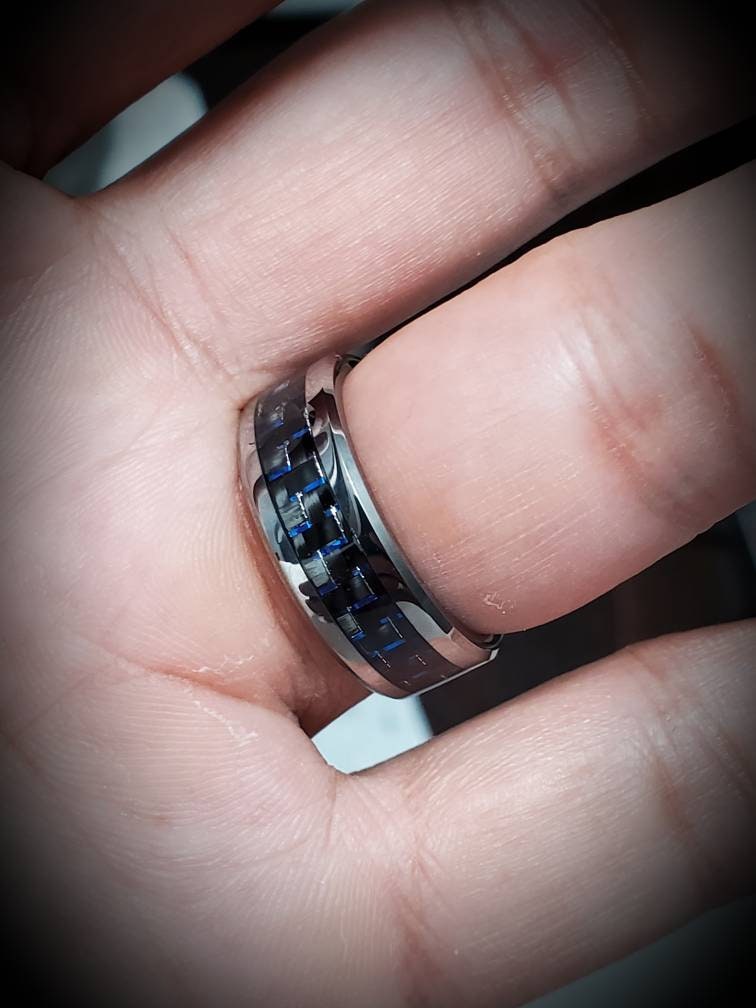 Men's Statement Ring – Tungsten with 8mm Band Width