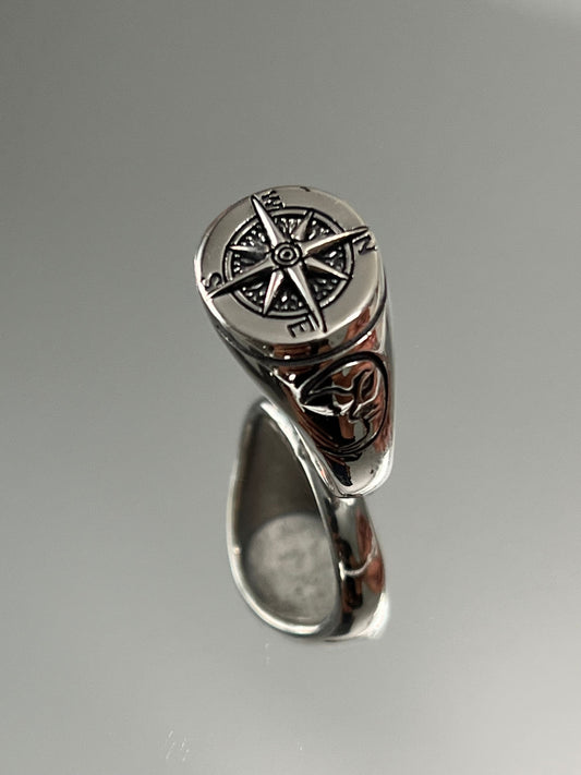 Masculine Compass Men's Ring
