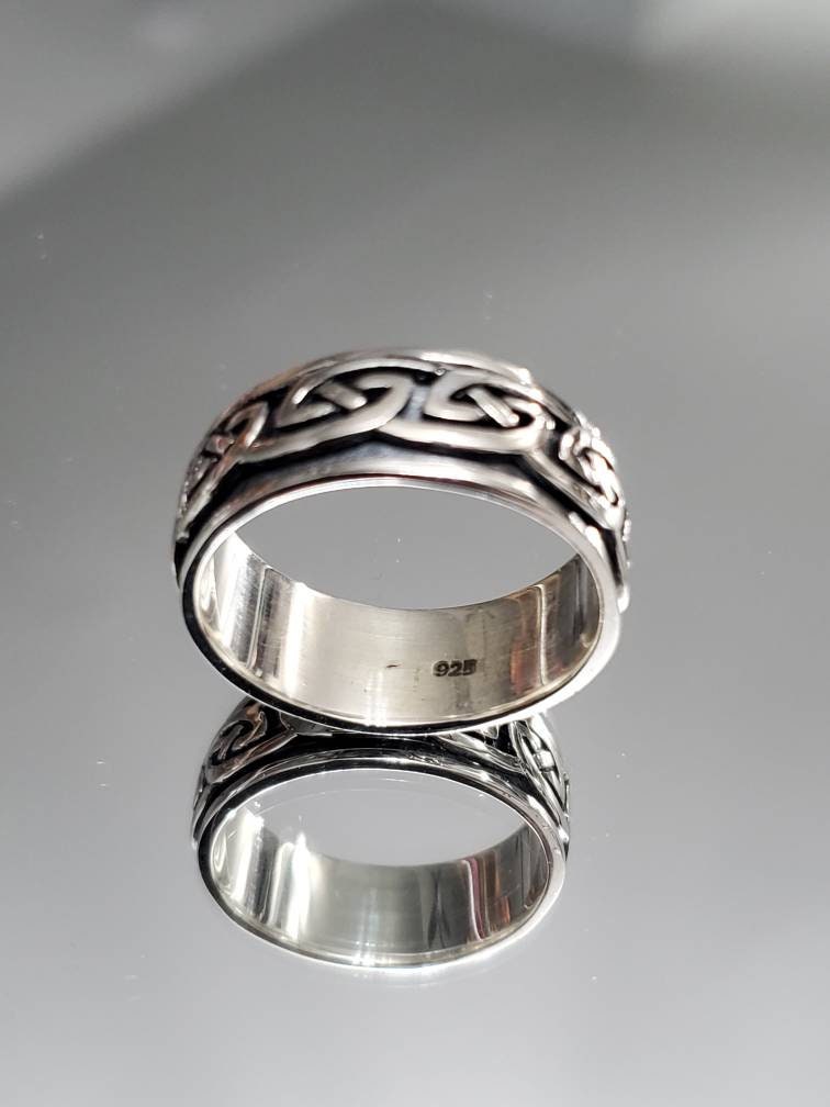 Celtic Spinner Meditation Sterling Silver Ring