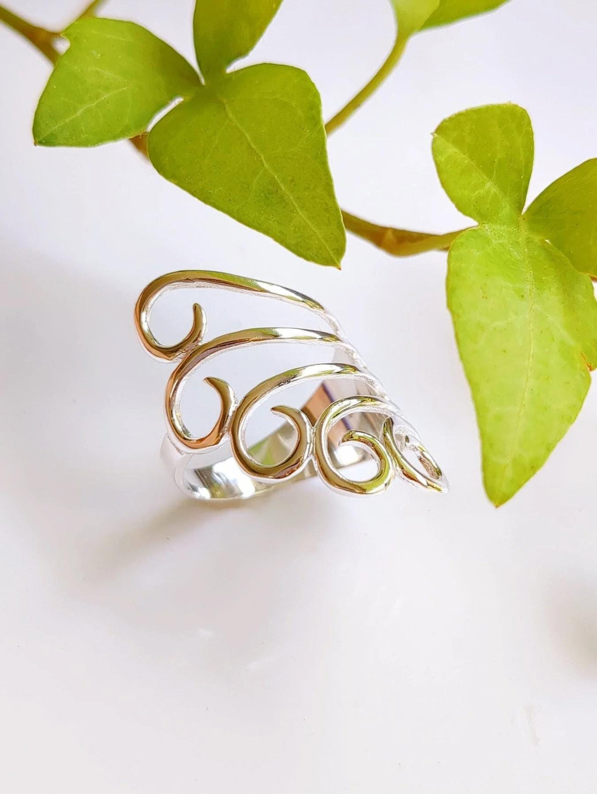 Spiral Statement Ring – Sterling Silver