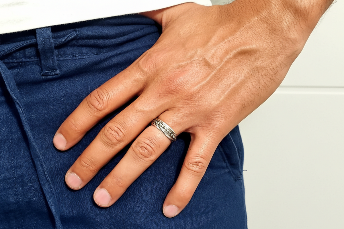 Men's Bali Spinner Engagement Band