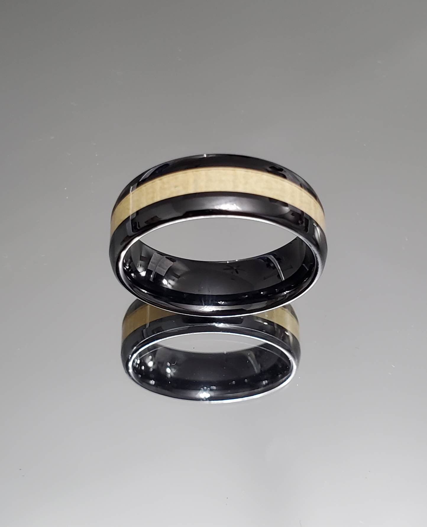 Black Tungsten Band Ceramic