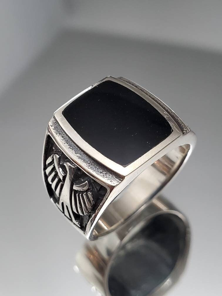 Onyx Kingsman Eagle Ring