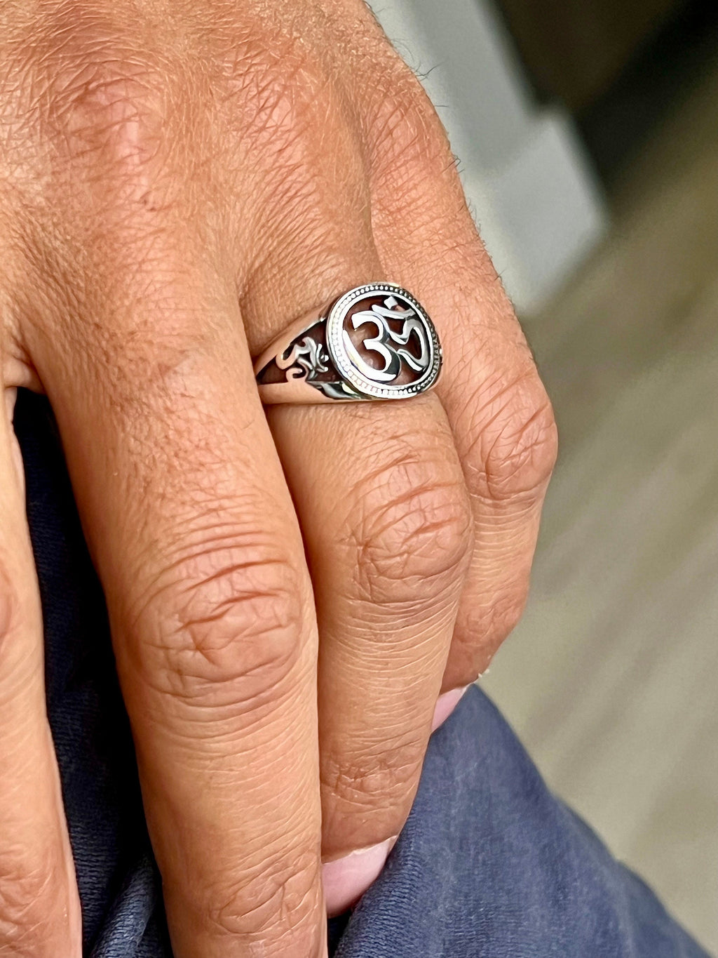 OM Ring – 925 Sterling Silver