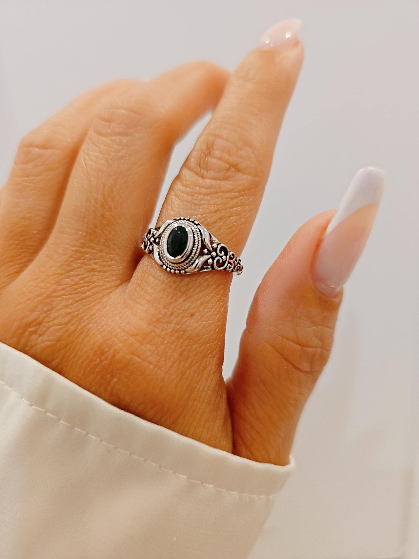 Sterling Silver Black Onyx Signet Ring: Tarnish Resistant, 925 Oval Stone
