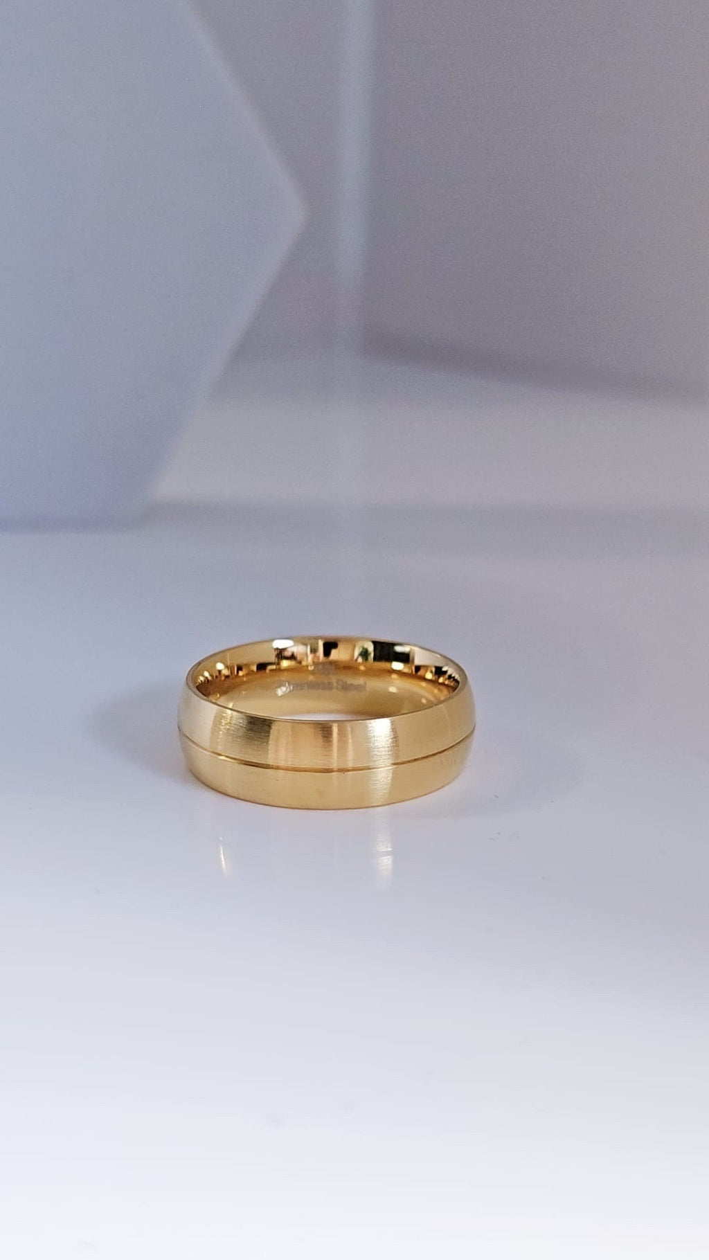 Gold Simple Striped Band