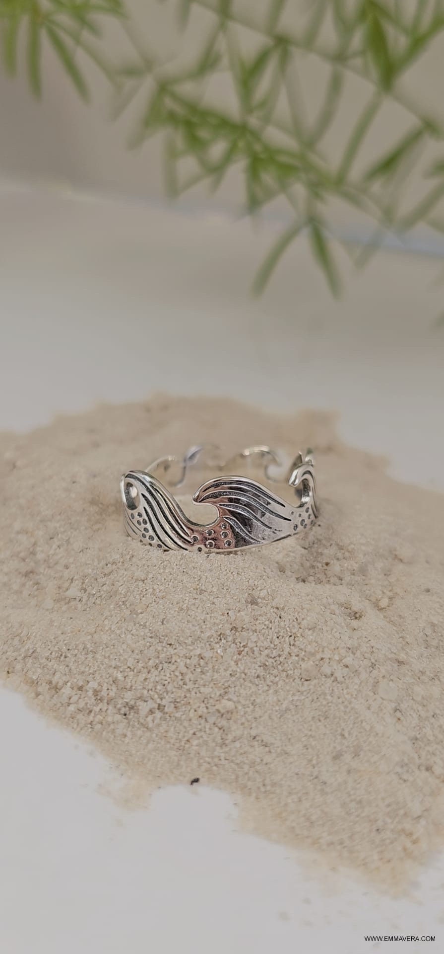 Ocean Wave Men's Ring – 925 Sterling Silver