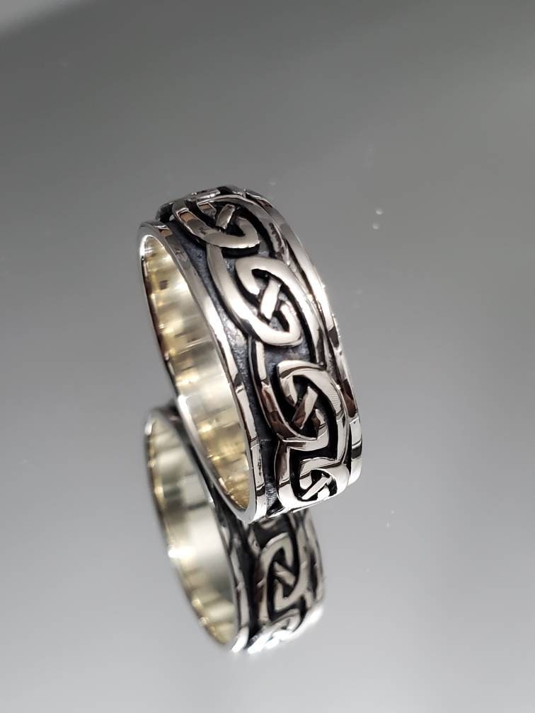 Celtic Spinner Meditation Sterling Silver Ring