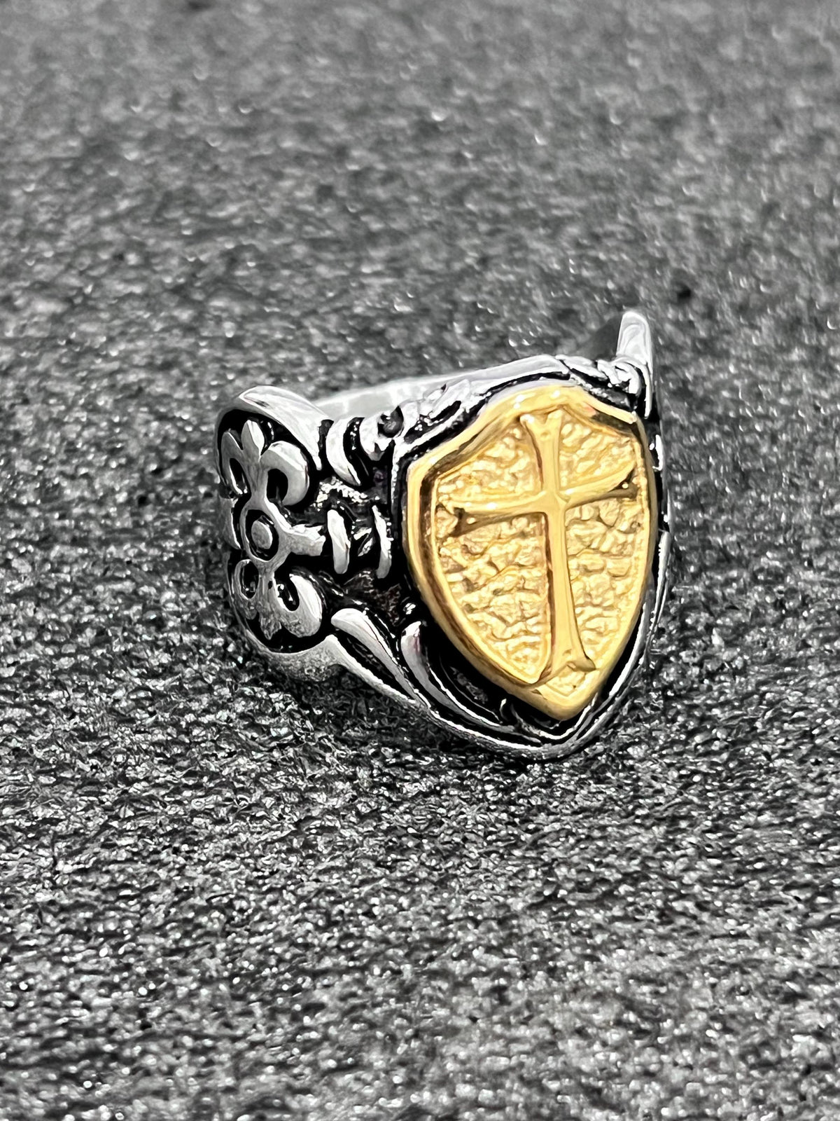 Cross Men's Ring – Stainless Steel
