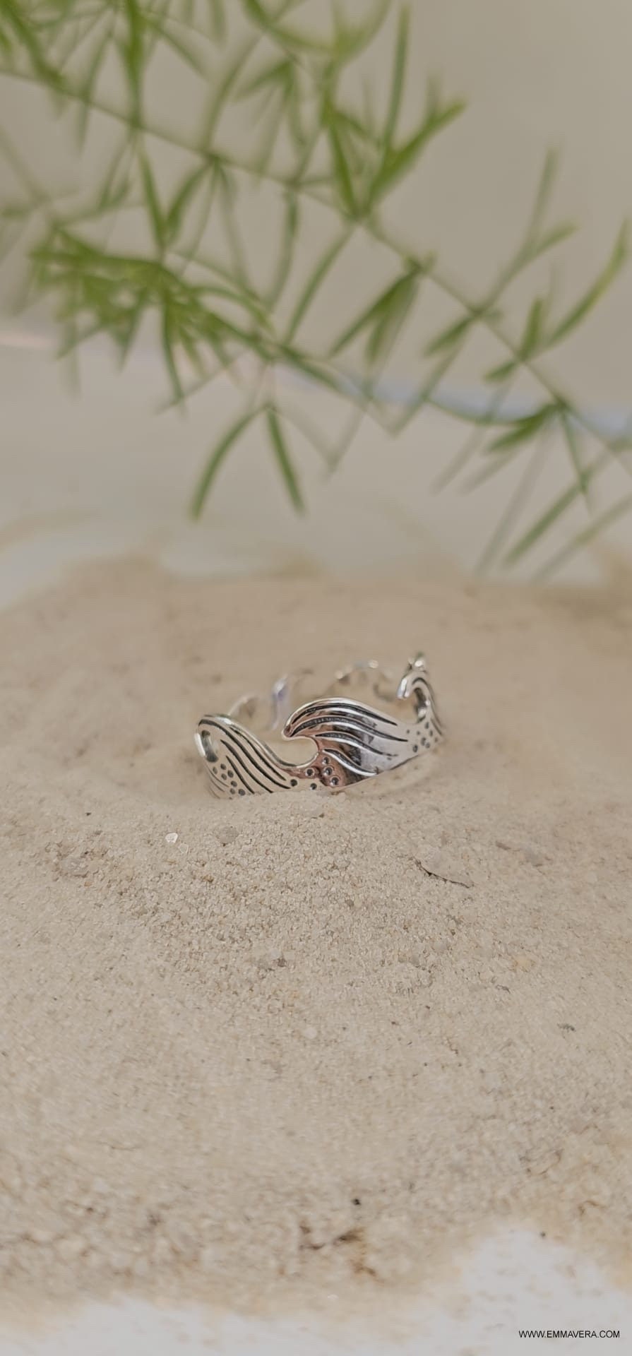 Ocean Wave Men's Ring – 925 Sterling Silver