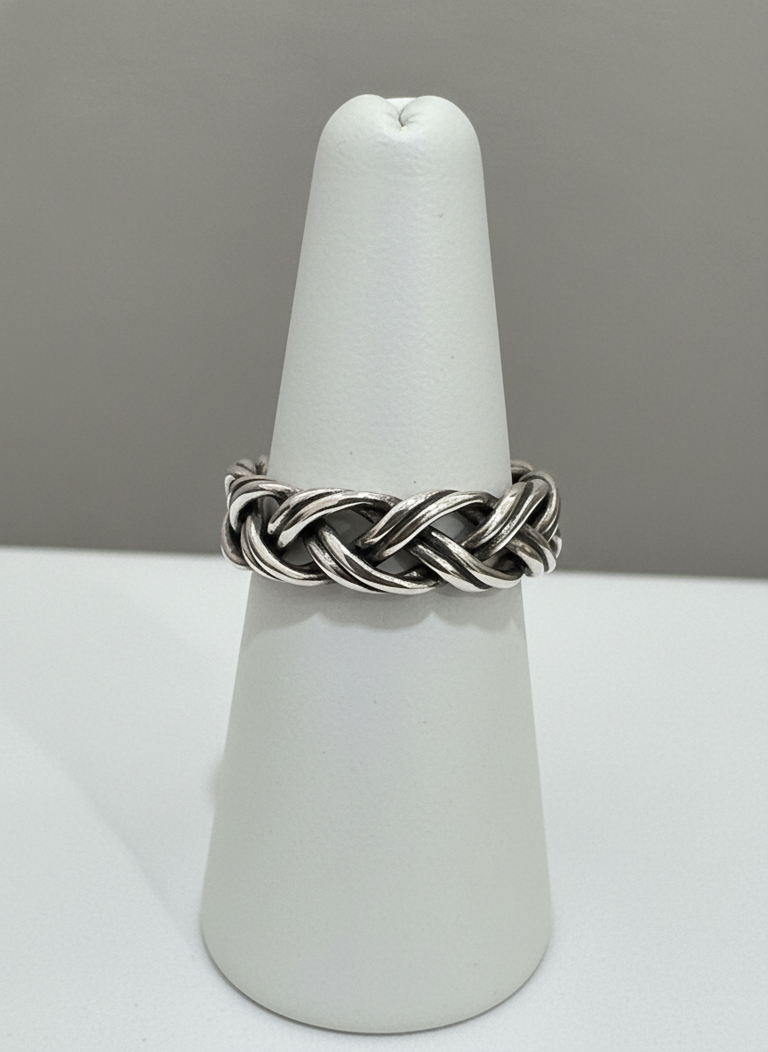 Braided 6mm Woven Unisex Wedding Ring or Daily Wear Band