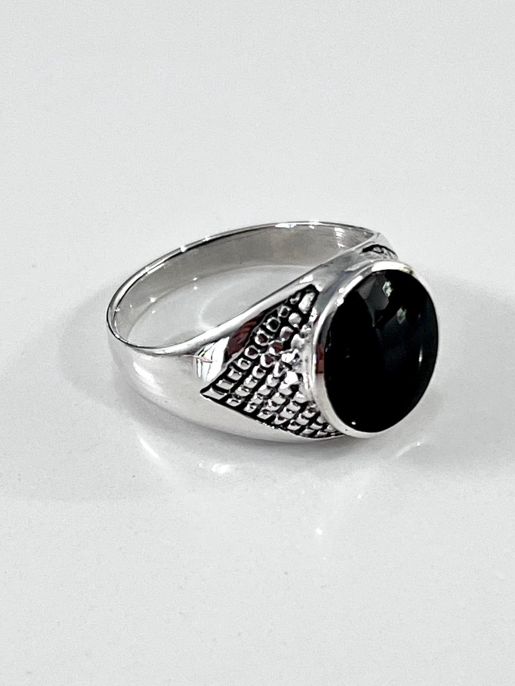 Black Onyx Men's Signet Ring – Sterling Silver