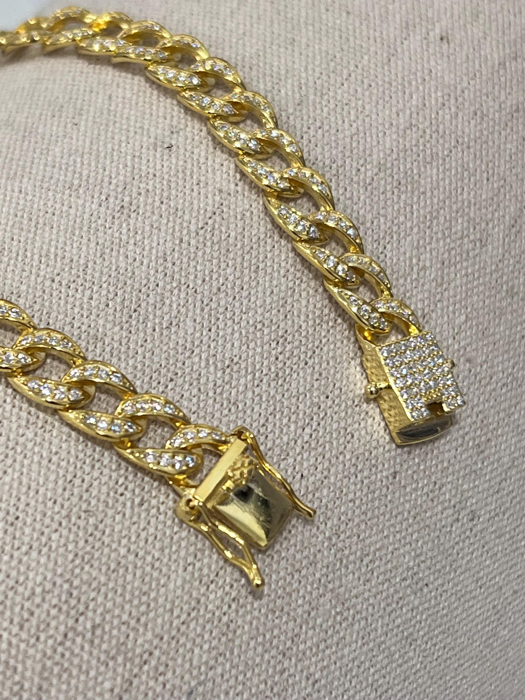 Gold Moissanite Bracelet – 925 Sterling Silver