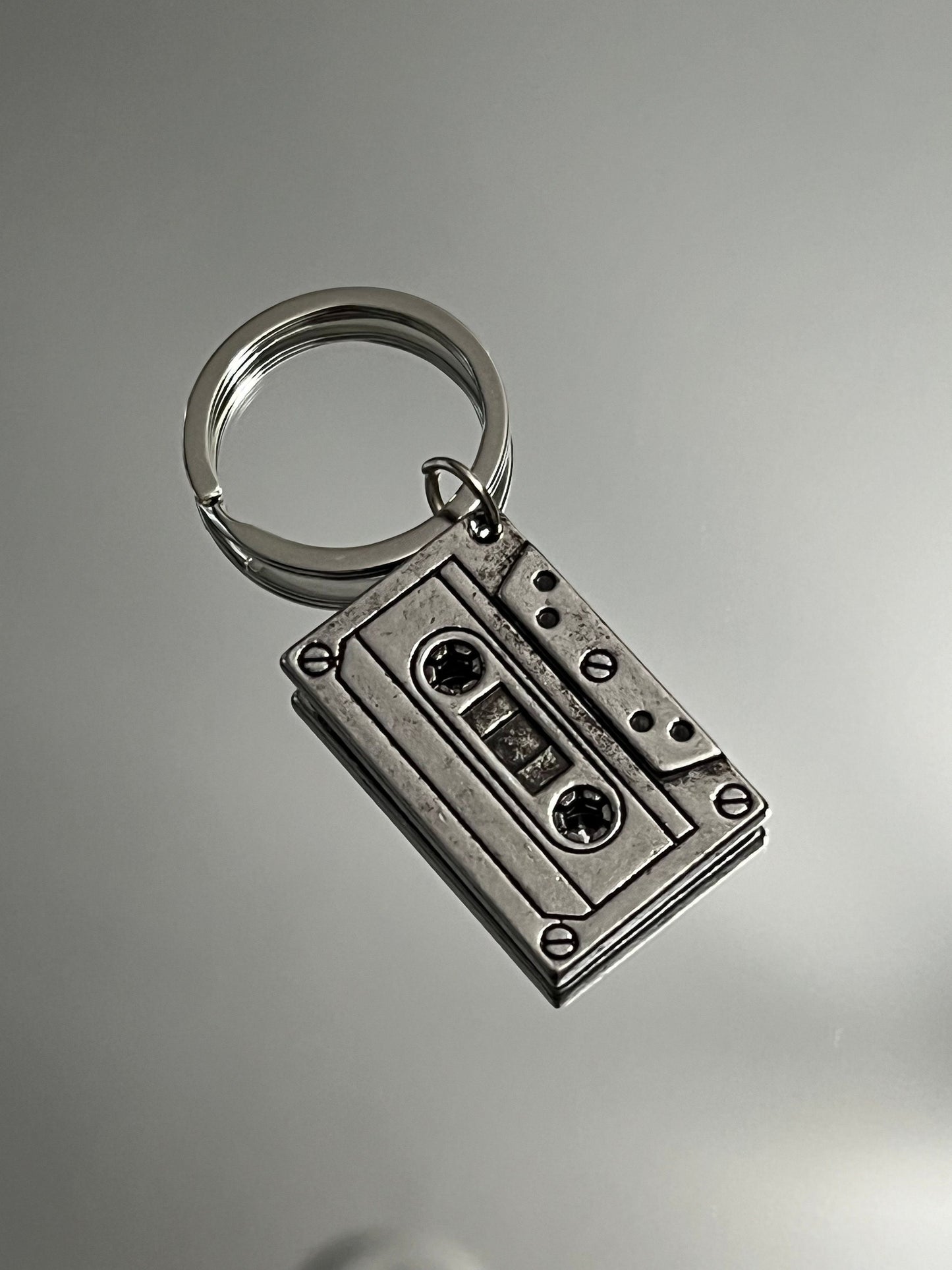 Vintage Cassette Keychain and Headphones