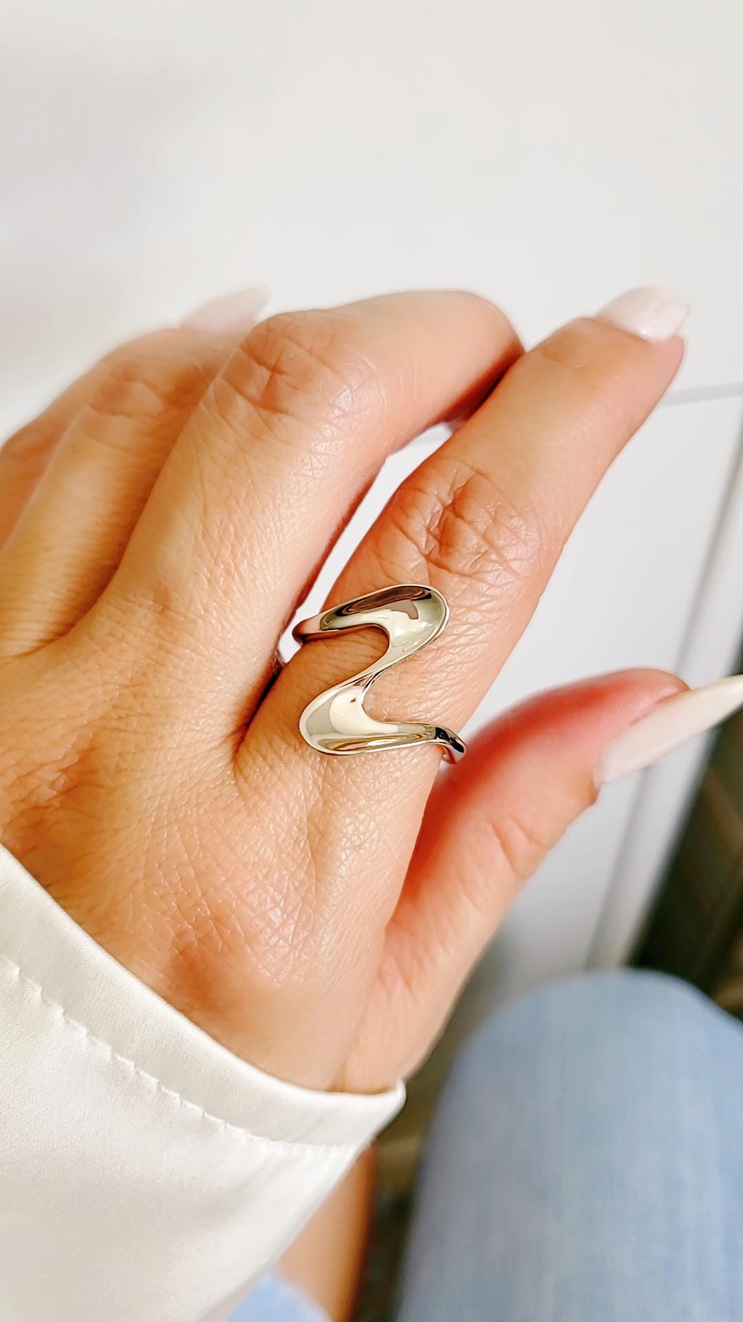 Wave Ring – 925 Sterling Silver