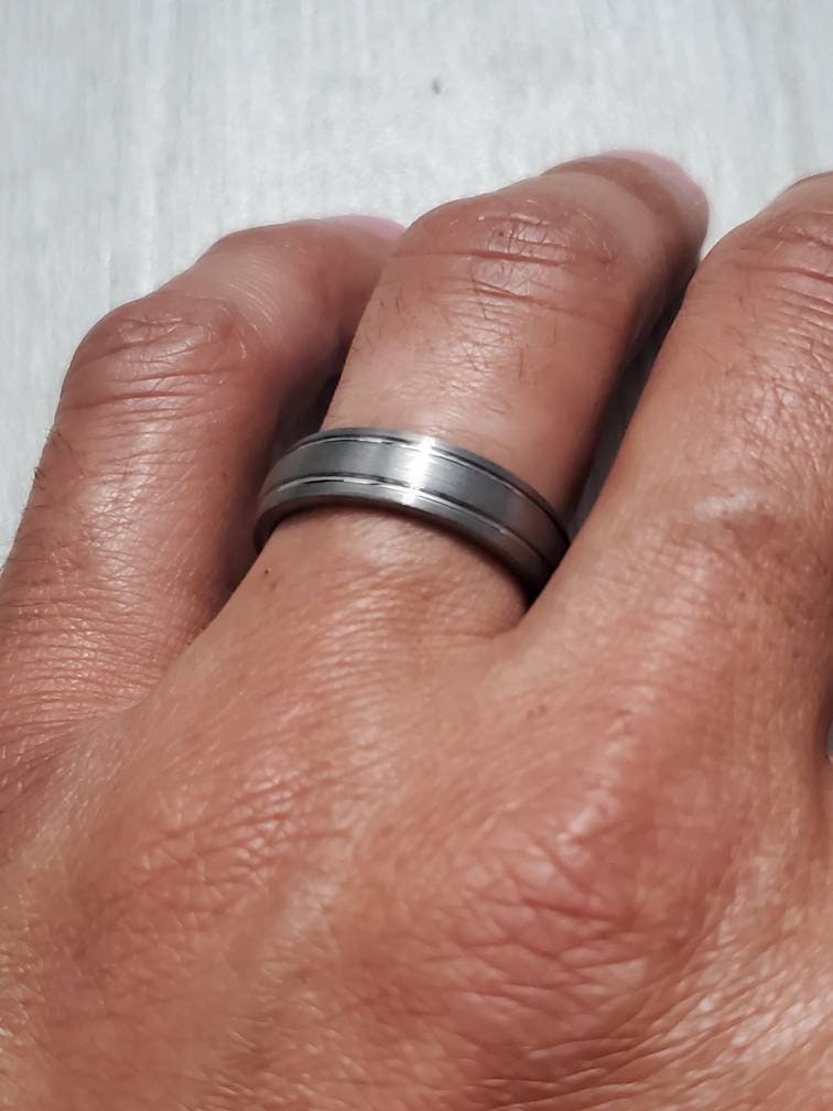 Tungsten Ring, Wedding Men's Ring, Unisex Band, Thumb Ring