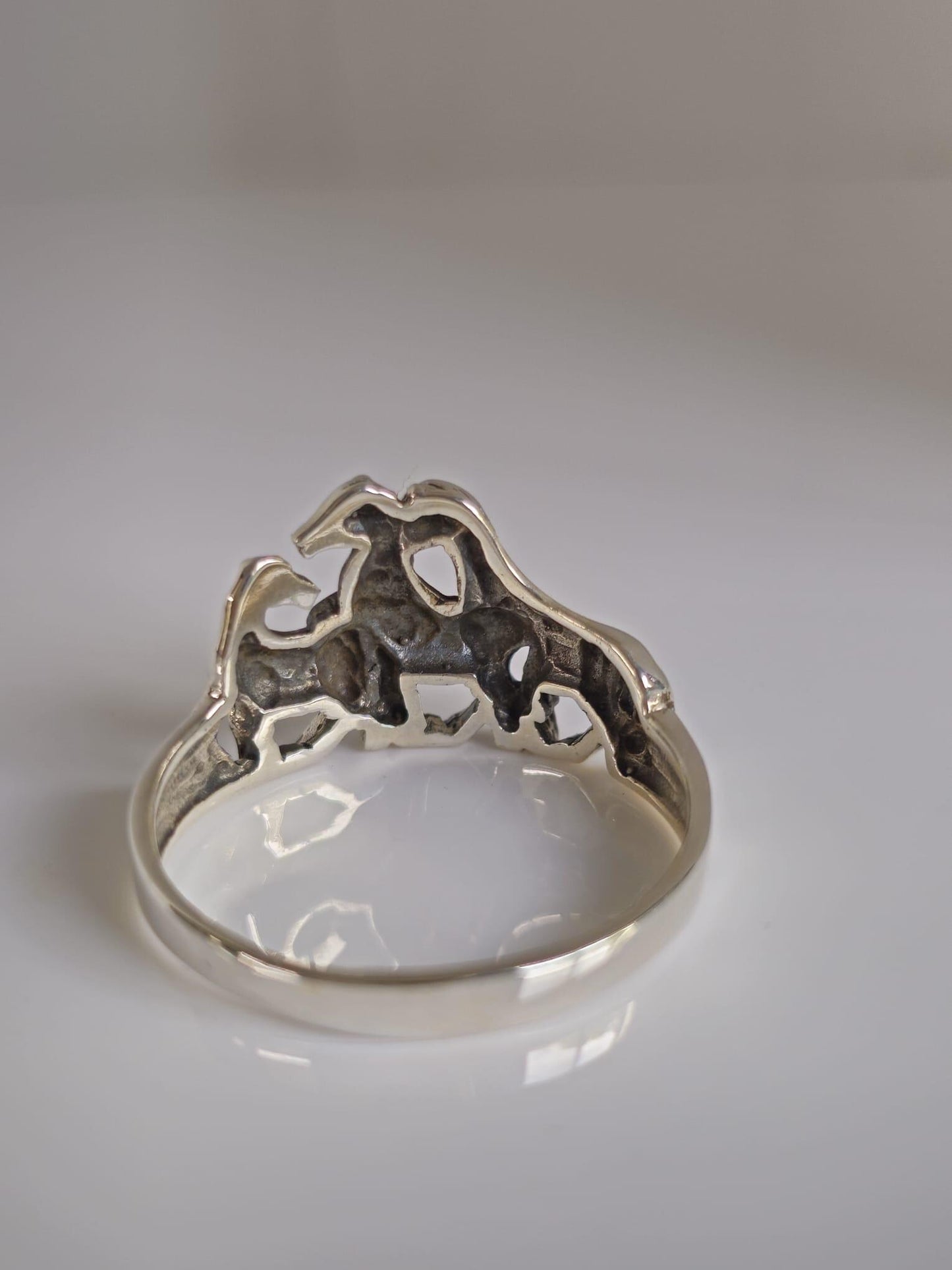 Sterling Silver Horse Ring: Equestrian Jewelry Gift