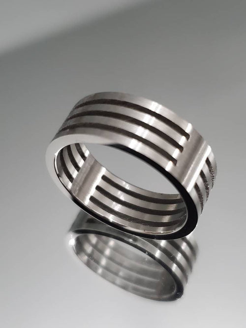 3 Stripes Band 316L Stainless Steel