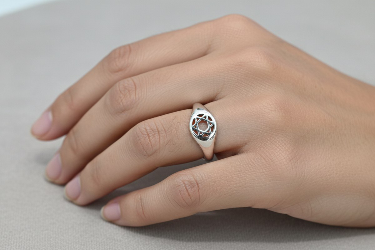 Sterling Silver Star of David Ring