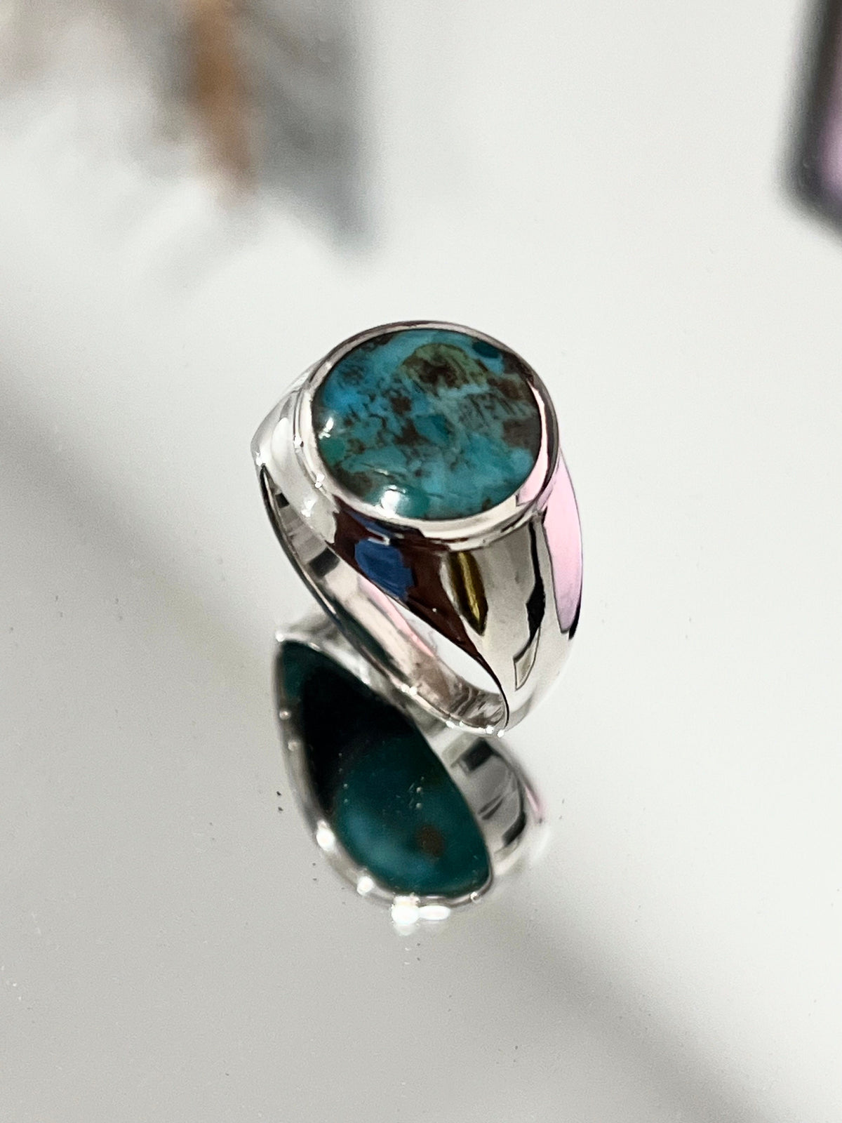 Turquoise Signet Ring 12mm