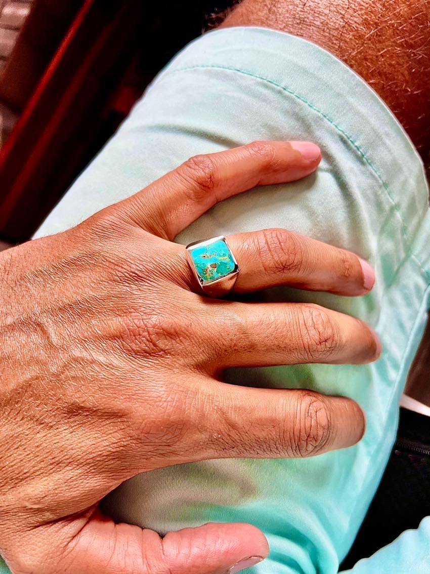 Formal Turquoise Men's Ring