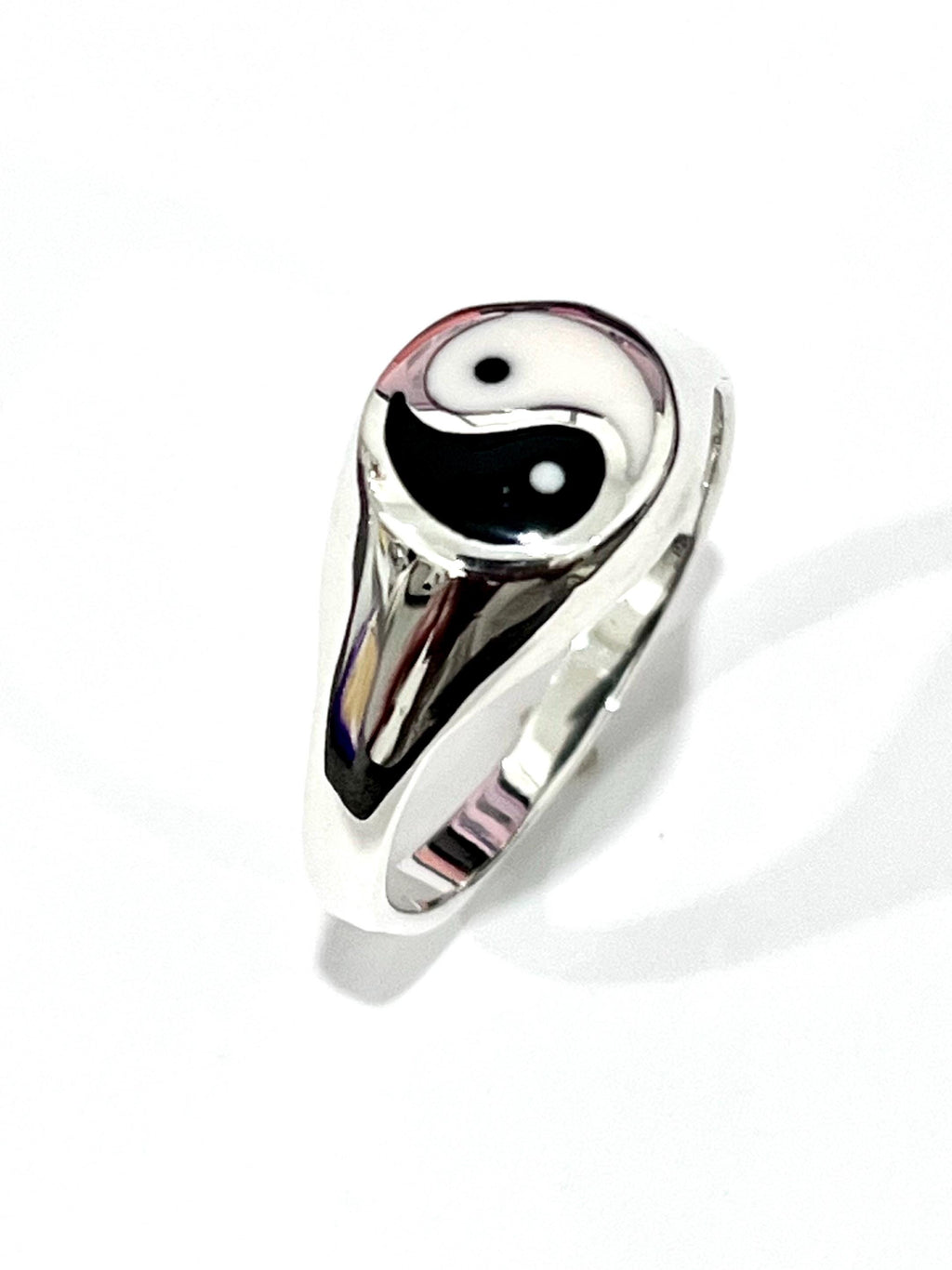 Yin Yang Balance in Onyx Statement Ring – Sterling Silver