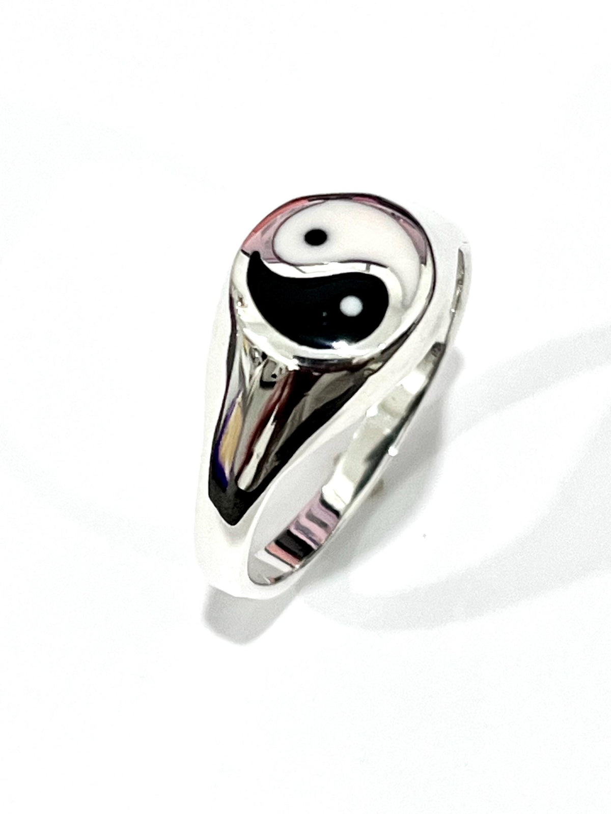 Yin Yang Balance in Onyx Statement Ring – Sterling Silver