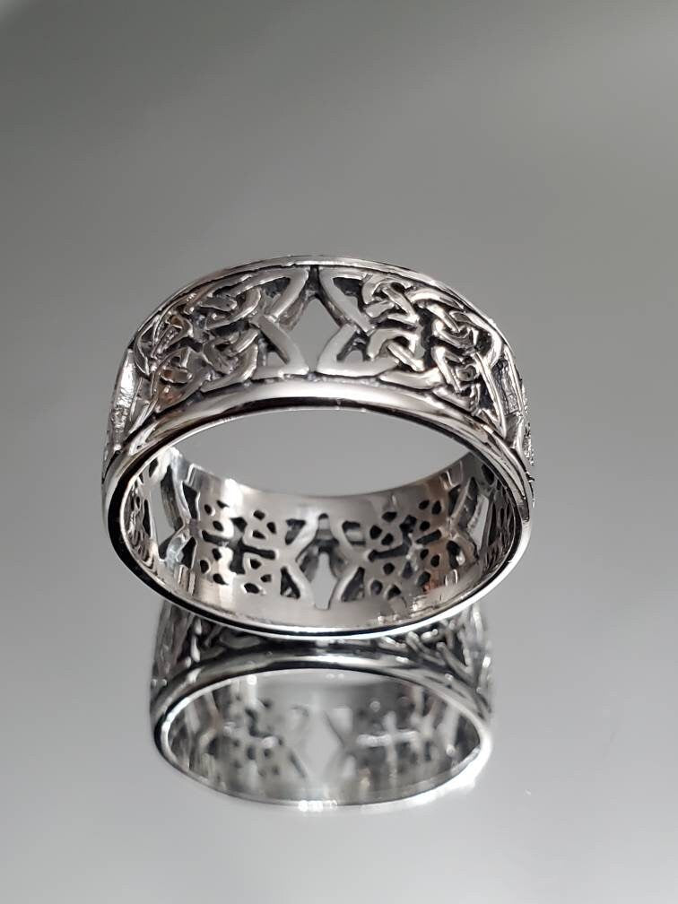 Celtic Design Sterling Silver 925 Band