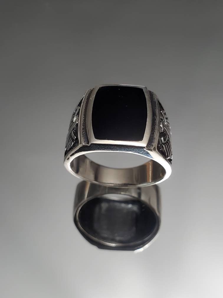 Onyx Kingsman Eagle Ring