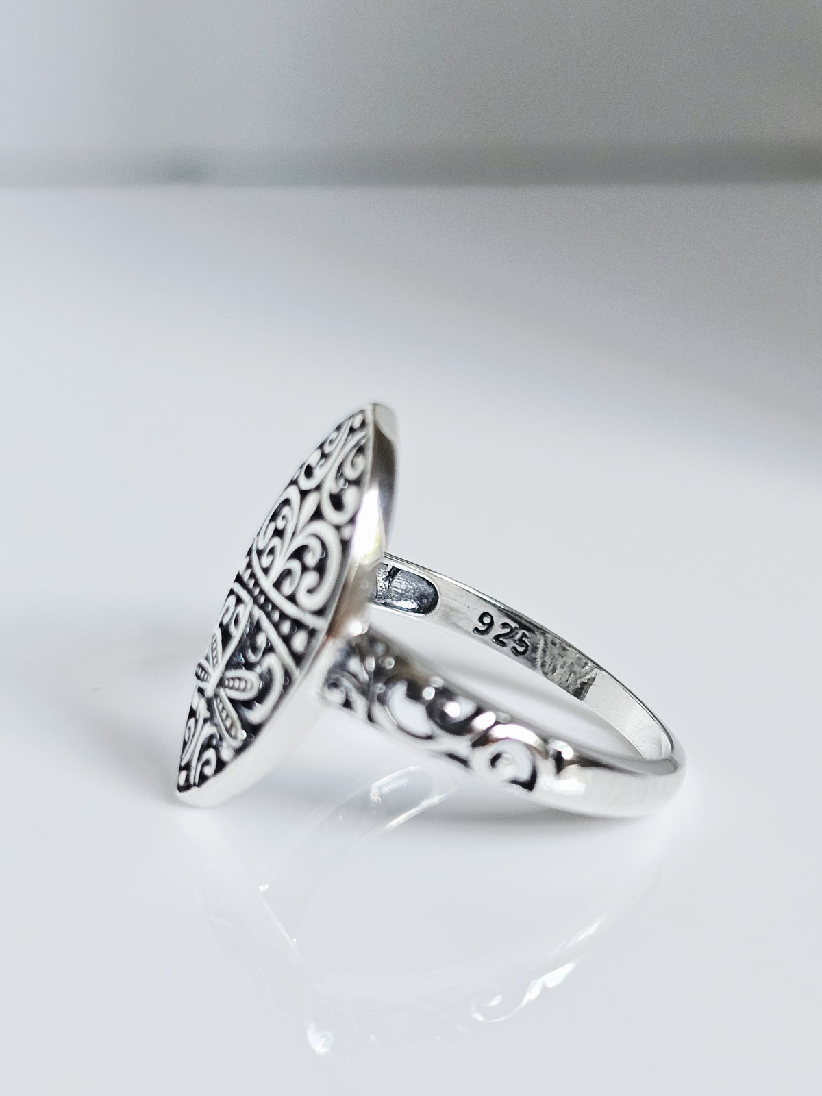 Dragonfly Ring – 925 Sterling Silver with Oxidized Finish