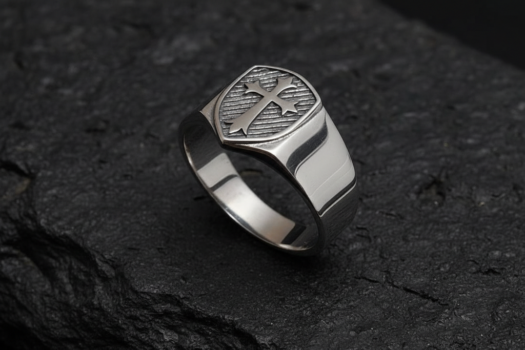 Cross Men's Ring – Sterling Silver
