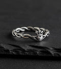 Vine Claddagh Ring – Sterling Silver
